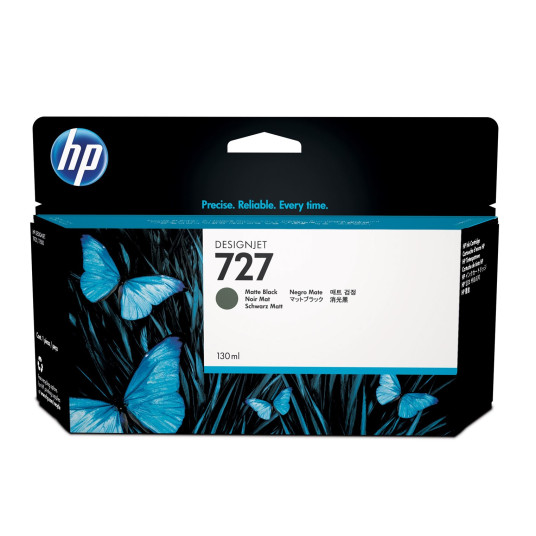 HP 727 130 ml:n mattamusta DesignJet-mustekasetti, matta musta