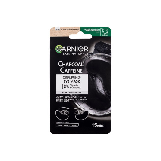 Eye Mask Garnier Skin Naturals Charcoal Coffeine Depuffing Eye Mask, 5g