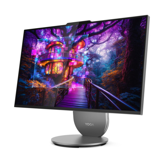 Lenovo Yoga AIO 27IAH10 Ultra 5 125H 27" QHD IPS 400nits AG 120Hz 16GB LPDDR5x-7467 SSD1TB Intel Arc Graphics W11Pro Luna Harmaa