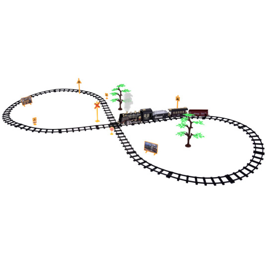 Large Retro Train Locomotive Remote Control Train Light Steam Sound RC0700