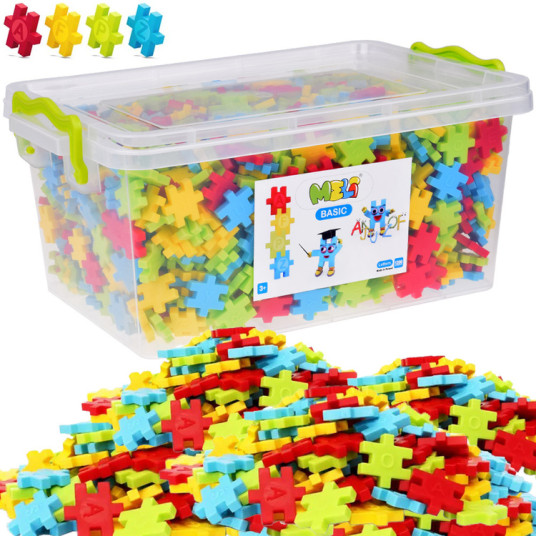 Construction Blocks Waffles Basic Letters 1200-pieces with letters ZA5668
