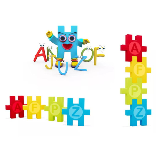 Construction Blocks Waffles Basic Letters 1200-pieces with letters ZA5668