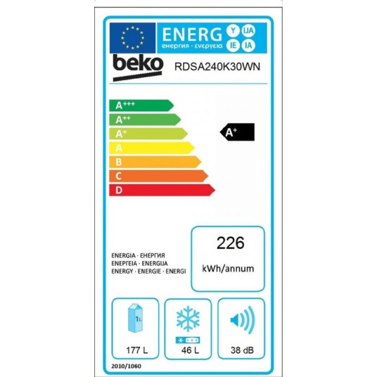 Jääkaappi Beko RDSA240K30WN