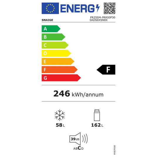 Jääkaappi Snaigė FR25SM-PRR50F