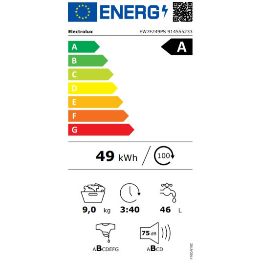 Pyykinpesukone ELECTROLUX EW7F249PS