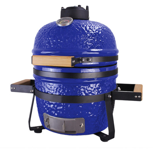 Kamado Grilli BIGGRILL 13" sininen + kansi, grilli, deflektori, grilli, tuhkankeräystyökalu