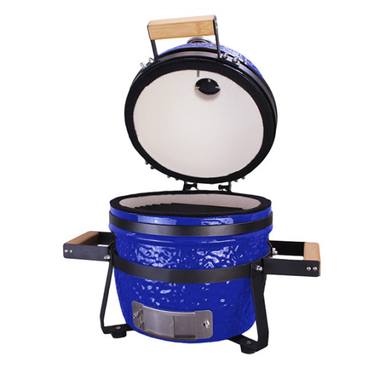 Kamado Grilli BIGGRILL 13" sininen + kansi, grilli, deflektori, grilli, tuhkankeräystyökalu