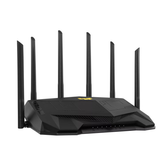 Asus Wireless Wifi 6 Dual Band Gaming Router TUF-AX6000 802.11ax, 1148+4804 Mbit/s, 10/100/1000 Mbit/s, Ethernet LAN (RJ-45) portit 5, Antennityyppi Ulkoinen