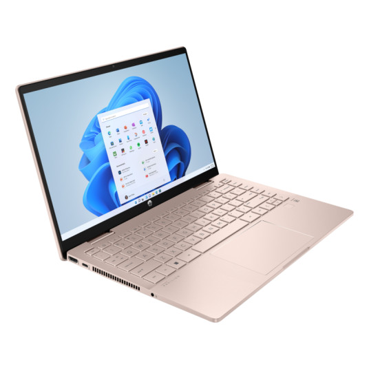 HP Pavilion x360 2-in-1 Laptop 14-ek2000ny - i5-120U, 16GB, 512GB SSD, 14" FHD 300-nit Touch, 5MP cam, FPR, US backlit keyboard, 43Wh, Pale Rose Gold, Win 11 Home, 1 years