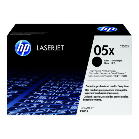 "HP Toner 05X CE505X Schwarz bis zu 6.500 Seiten ISO/IEC 19752"