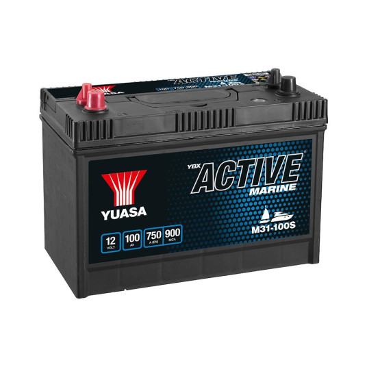 Battery YUASA 12V 100Ah/750A Active Marine Start (L+ standard terminal + threaded 330x173x240 B00 (power))