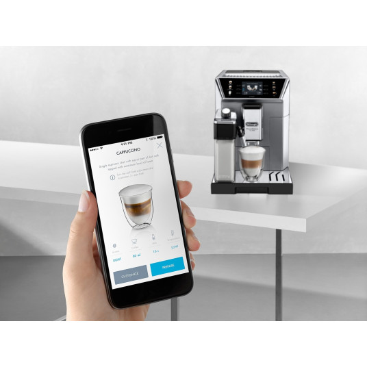 DeLonghi PrimaDonna ECAM 550.85.MS -kahvinkeitin Täysautomaattinen yhdistelmäkahvinkeitin