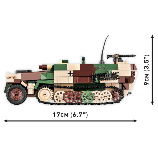 COBI 2283 Historiallinen kokoelma WWII Saksan panssarivaunu Sd.Kfz. 251/9 "Stummel" 485 tiiliä