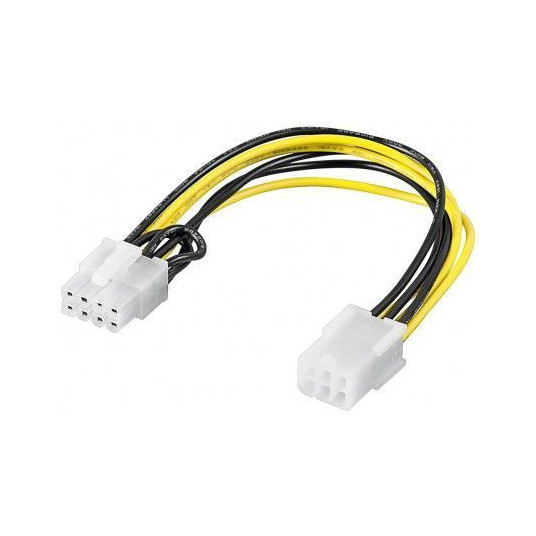 Goobay 93635 Power cable/adapter for PC graphics card; PCI-E/PCI Express; 6-pin to 8-pin, 0.2m