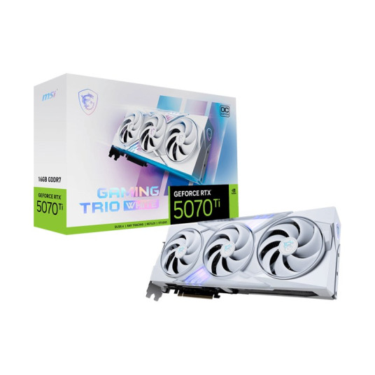 MSI GPU NV 5070Ti GAMING TRIO OC 16GB VALKOINEN NVIDIA GeForce RTX 5070 Ti GDDR7