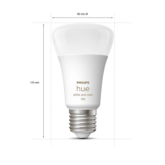 Philips Hue White and Color ambiance Aloituspakkaus: 3 E27-älylamppua (1 100) + Dimmer switch