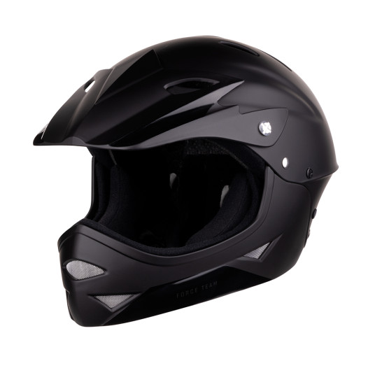 Lasten kypärä FORCE DOWNHILL Junior // koko S-M (54-58 cm) (musta)