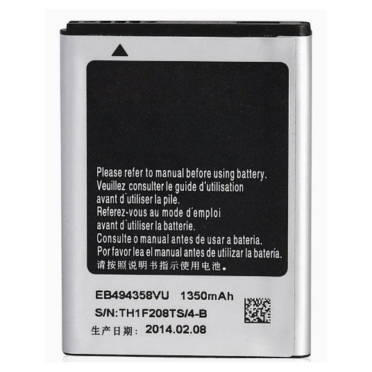 Samsung Replacement EB494358VU Battery Samsung S5660 Gio S5670 Fit S5830 Ace Li-Ion 1350mAh (NO LOGO)
