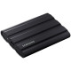 SAMSUNG T7 Shield Ext SSD 2000 GB USB-C black 1050/1000 MB/s 3 yrs, included USB Type C-to-C and Type C-to-A cables, Rugged storage featuring IP65 rated dust and water resistance and up to 3-meter drop resistant