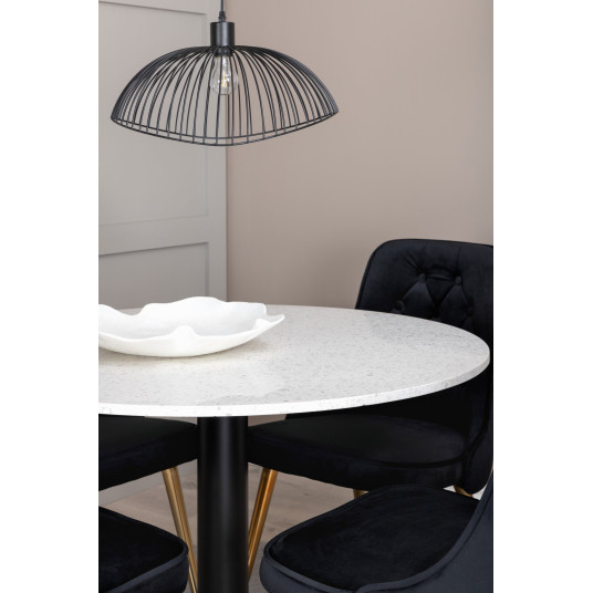 Ruokapöytäpöytä Razzia 4 tuolilla Velvet Deluxe