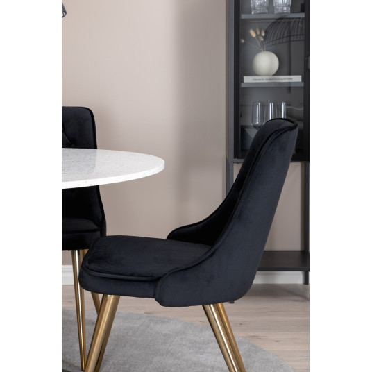 Ruokapöytäpöytä Razzia 4 tuolilla Velvet Deluxe