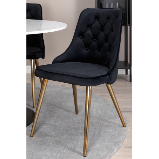 Ruokapöytäpöytä Razzia 4 tuolilla Velvet Deluxe