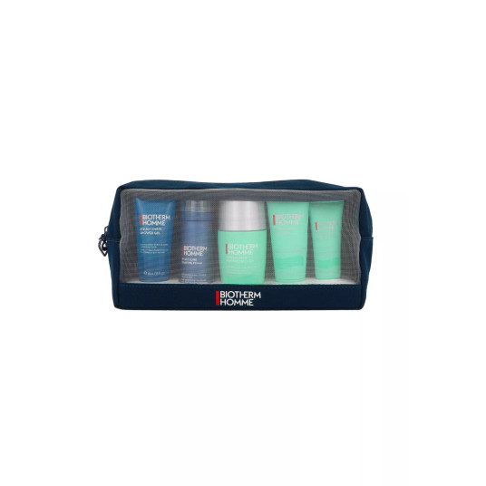 Set Biotherm Homme Aquapower Aquapower Cleanser 40 ml + Aquaforce Shower Gel 40 ml + Shaving Foam 50 ml + Aquapower Deodorant Roll-on 75 ml + Aquapower Advanced Gel 20 ml + Pouch