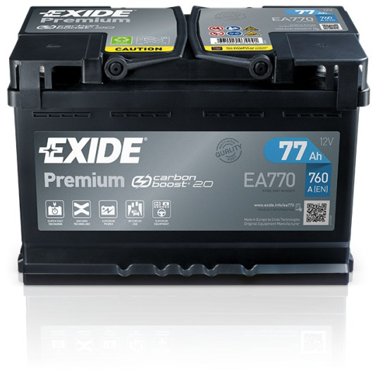 Exide Premium EA770 auton akku 77 Ah 12 V 760 A auton akku