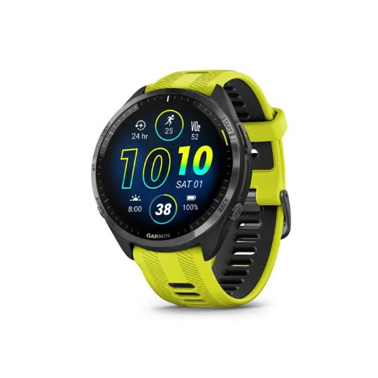 Garmin Forerunner 965 3,56 cm (1,4") AMOLED 47 mm Digitaalinen 454 x 454 pikseliä Kosketusnäyttö Keltainen Wi-Fi GPS (satelliitti)