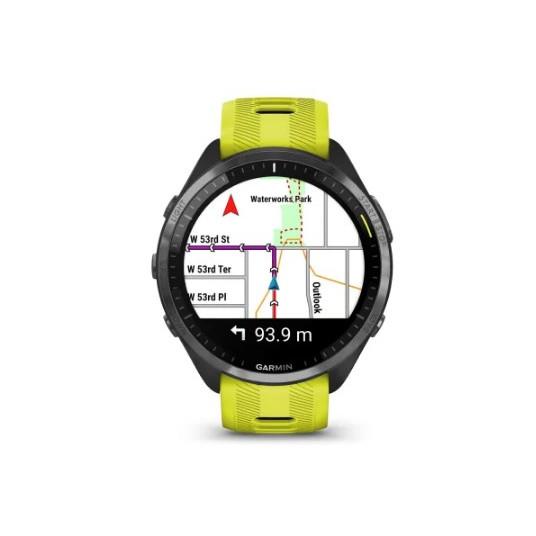 Garmin Forerunner 965 3,56 cm (1,4") AMOLED 47 mm Digitaalinen 454 x 454 pikseliä Kosketusnäyttö Keltainen Wi-Fi GPS (satelliitti)