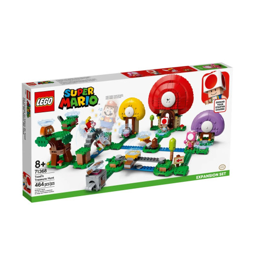 Lego, Super Mario, Toad’s Treasure Hunt Expansion Set, Construction Set, 71368, Unisex, 8+ years, 464 pcs