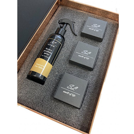 Smell of Life - Smell of Life miehille - hajuvesisuihke One Million 200 ml + 3 x 10 ml autohajuvesi (One Million, Sauvage, pullotettu)
