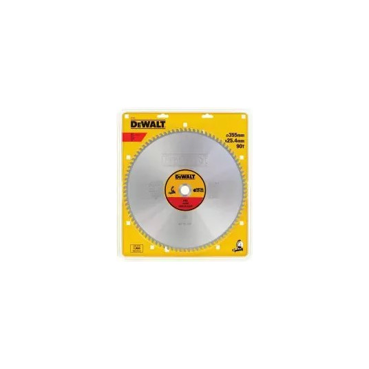 DeWalt 355 x 25.4 90t teräs paikallaan pysyvästi