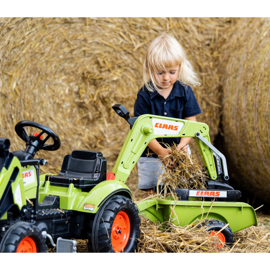 FALK Traktori perävaunulla CLAAS Arion kaivinkone + kuormaaja Alkaen 2 v.
