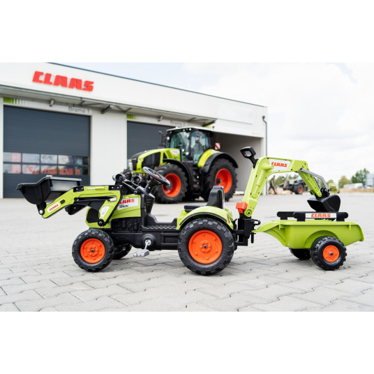 FALK Traktori perävaunulla CLAAS Arion kaivinkone + kuormaaja Alkaen 2 v.