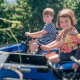 FALK New Holland Blue Pedal Traktori perävaunulla 3 vuotta vanha