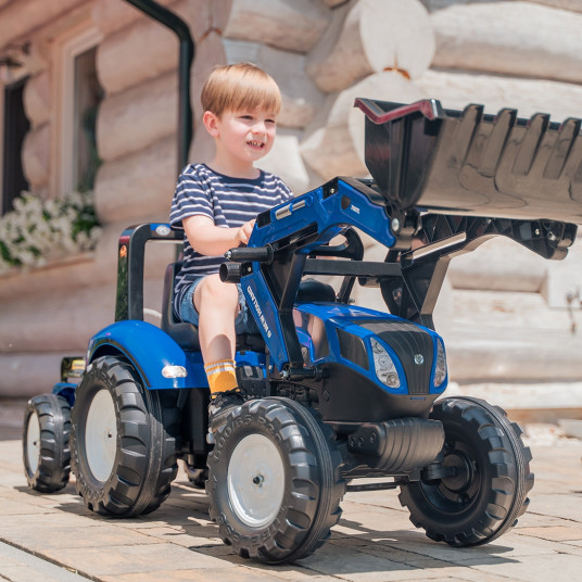 FALK New Holland Blue Pedal Traktori perävaunulla 3 vuotta vanha