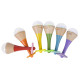 CLASSIC WORLD Rattle 2in1 puinen instrumentti Rainbow Maracas 1 kpl