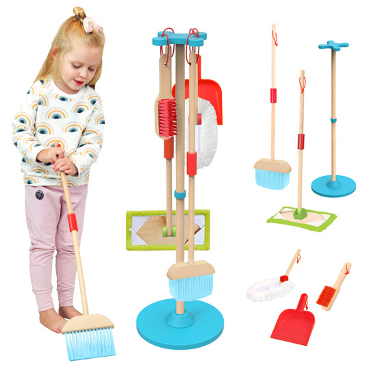 TOOKY TOY puinen siivoussetti lapsille 6 kpl.