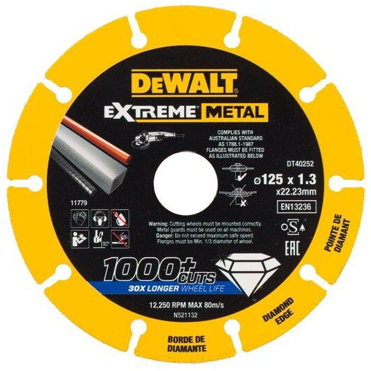 DeWalt timanttinen leikkuukiekko 125 x 22,23 x 1,3 mm