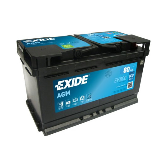 Exide EK800 auton akku AGM (Absorbed Glass Mat) 80 Ah 12 V 800 A Auto