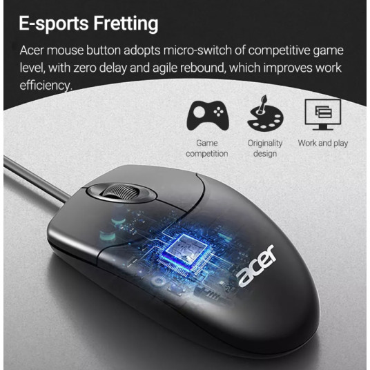 Acer OAK040 Wired Keyboard + Mouse USB / ENG