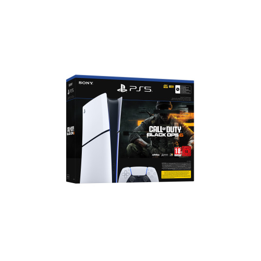 Pelikonsoli Sony Playstation 5 Slim Digital Edition (PS5) 1TB White + Call of Duty Black Ops 6 Bundle