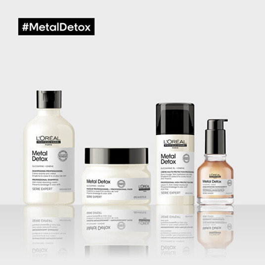 L´Oréal Professionnel - Shampoo for colored and damaged hair, for hair shine, long-lasting color, rich texture Serie Expert Metal Detox ( Professional Shampoo) - 500 ml