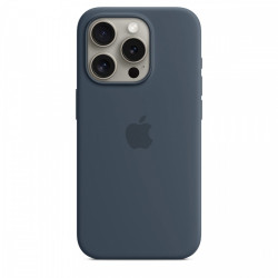 Silikonikotelo MagSafella iPhone 15 Pro:lle - myrskynsininen
