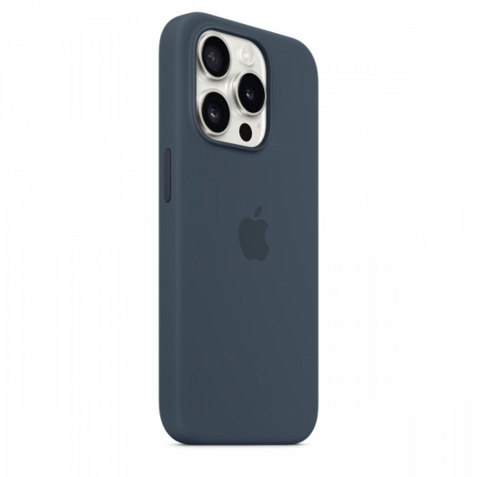 Silikonikotelo MagSafella iPhone 15 Pro:lle - myrskynsininen