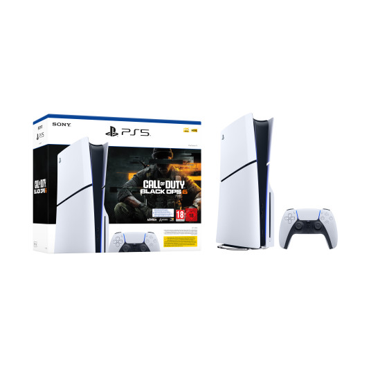 Pelikonsoli Sony Playstation 5 Slim (PS5) 1TB White + Call of Duty Black Ops 6 Bundle