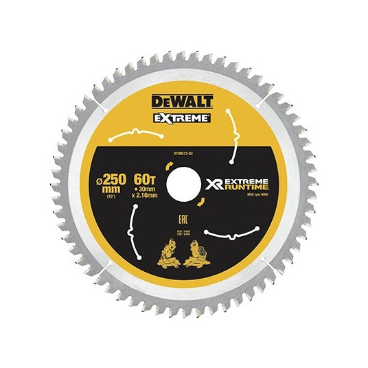 DeWALT DT99573 pyörösahanterä 25 cm 1 kpl 1 kpl